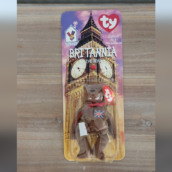 🧸 Ty Beanie Baby “Britannia” the Bear – McDonald’s Edition, England, 1999 - Picture 5 of 12